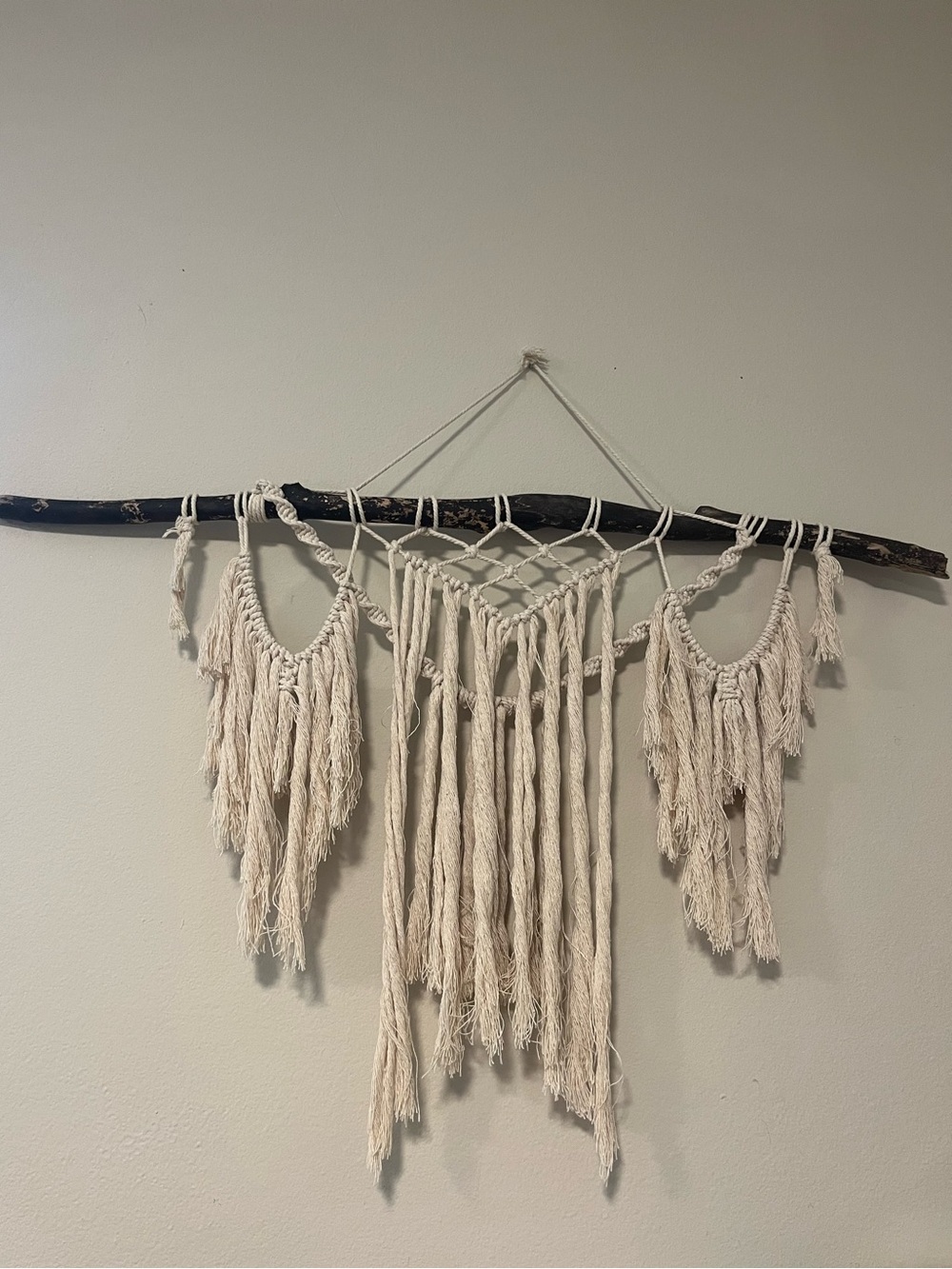 Handmade Cream Macrame Wall Hanging